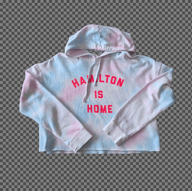 Womens crop top fleece hoodie