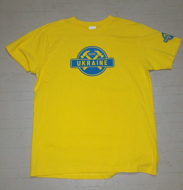 Save Ukraine tee yellow